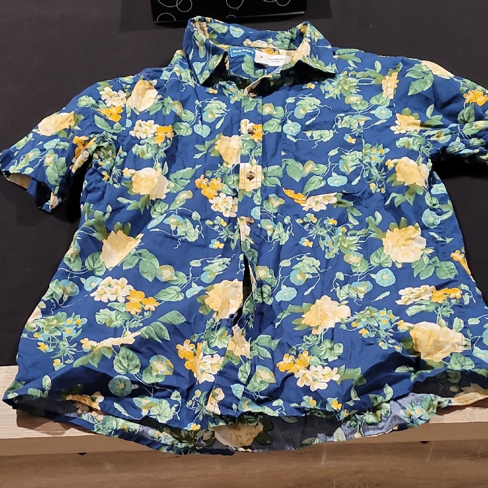 Floral Blue Mens Shirt